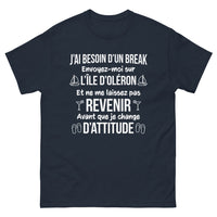 Thumbnail for T-shirt Île d'Oléron marine - J'ai besoin d'un break