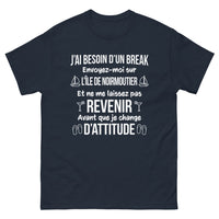 Thumbnail for T-shirt Île de Noirmoutier marine - J'ai besoin d'un break