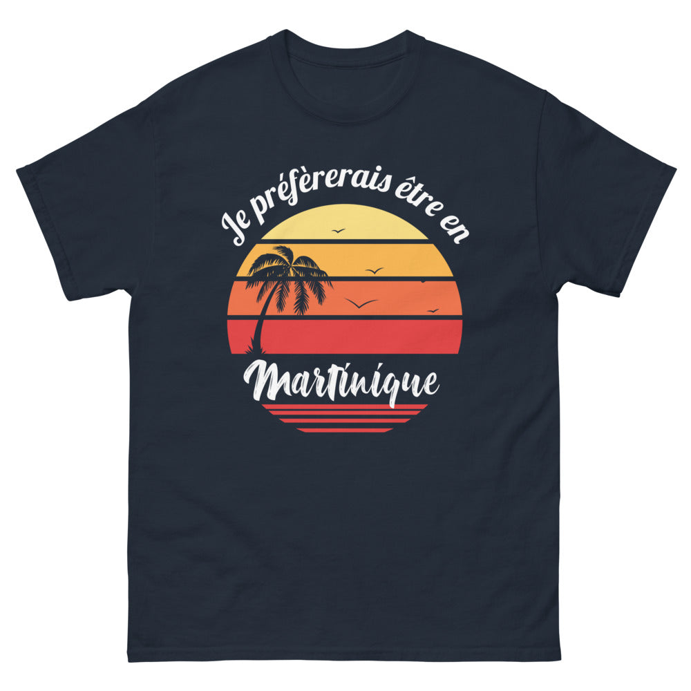 T-shirt Martinique marine - Je préférerais être en Martinique