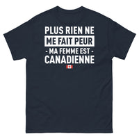 Thumbnail for T-shirt Canada marine - Rien ne me fait peur : ma femme est Canadienne