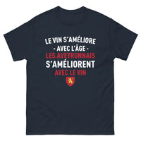 Thumbnail for T-shirt Aveyron marine - Le vin s'améliore avec l'âge