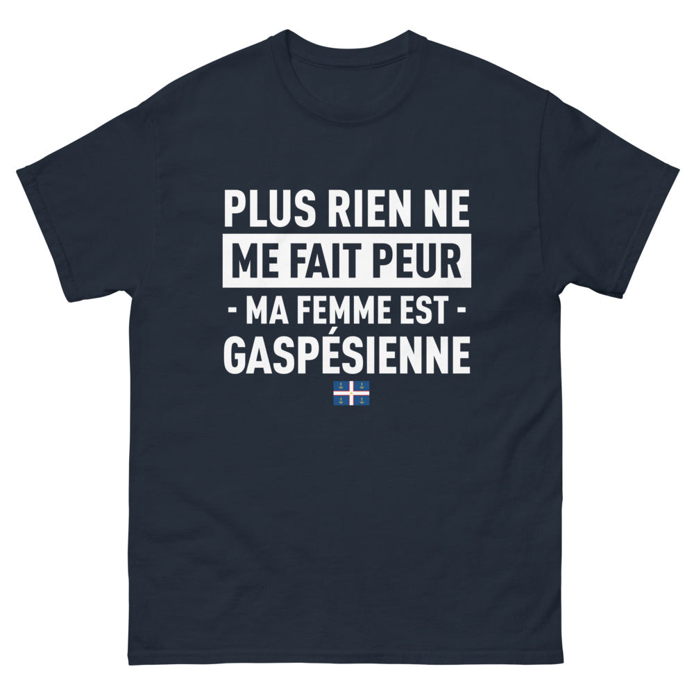 T-shirt Gaspésienne marine - Rien ne me fait peur