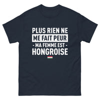 Thumbnail for T-shirt Hongrie marine - Plus rien ne me fait peur, ma femme est Hongroise