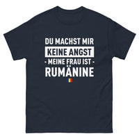 Thumbnail for T-Shirt Rumänien dunkelblau - Keine Angst, meine Frau ist Rumänin