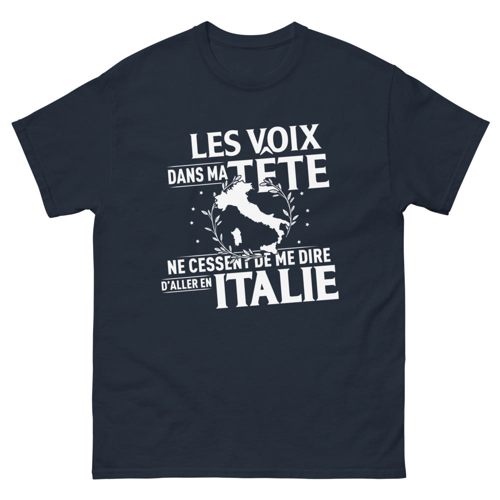 T-shirt Italie marine - Les voix dans ma tête me disent d'aller en Italie