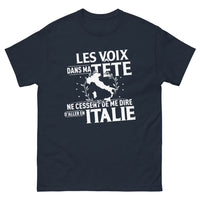 Thumbnail for T-shirt Italie marine - Les voix dans ma tête me disent d'aller en Italie