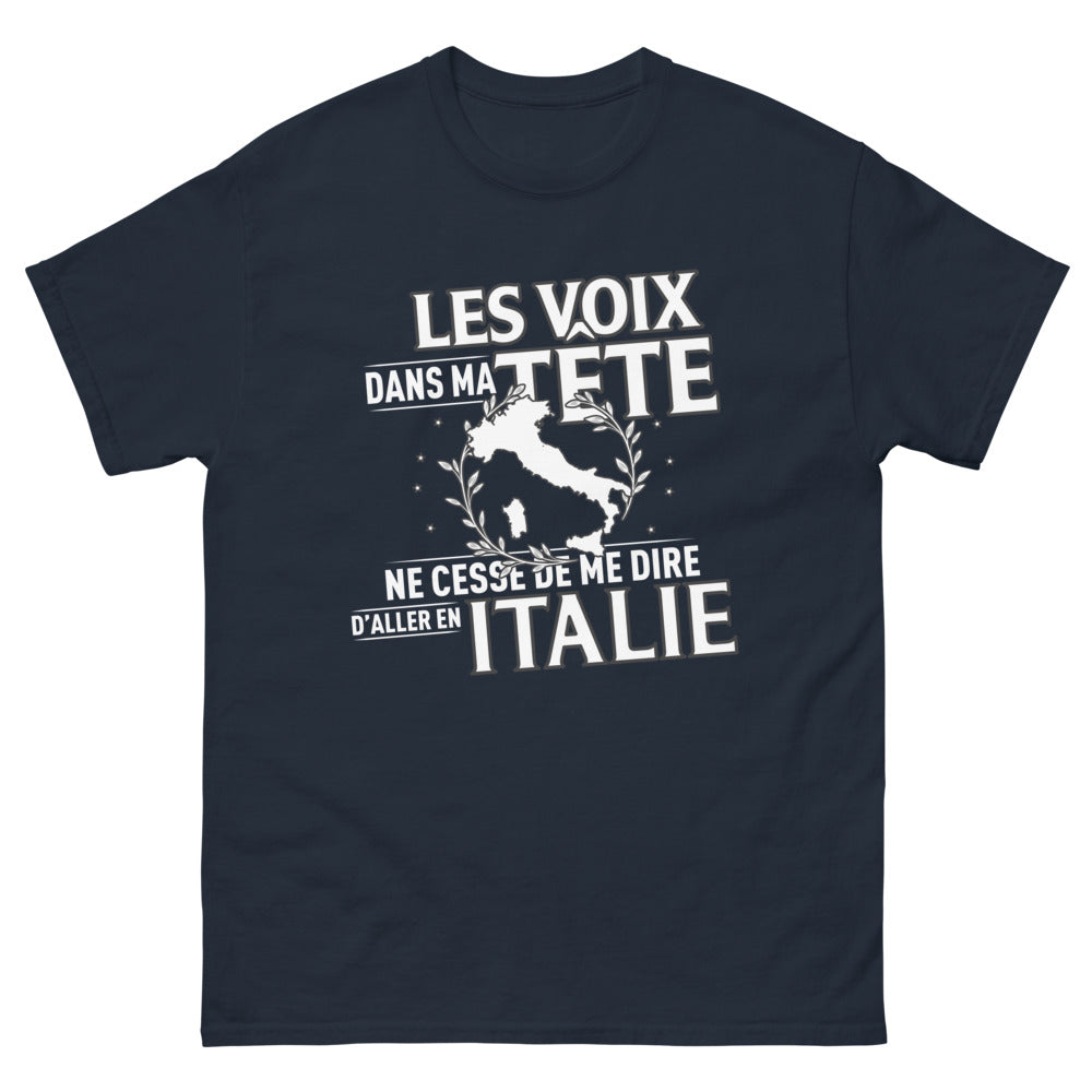 T-shirt Italie marine - Les voix dans ma tête me disent d'aller en Italie
