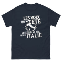 Thumbnail for T-shirt Italie marine - Les voix dans ma tête me disent d'aller en Italie
