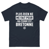 Thumbnail for T-shirt Bretagne marine - Plus rien ne me fait peur, ma femme est bretonne