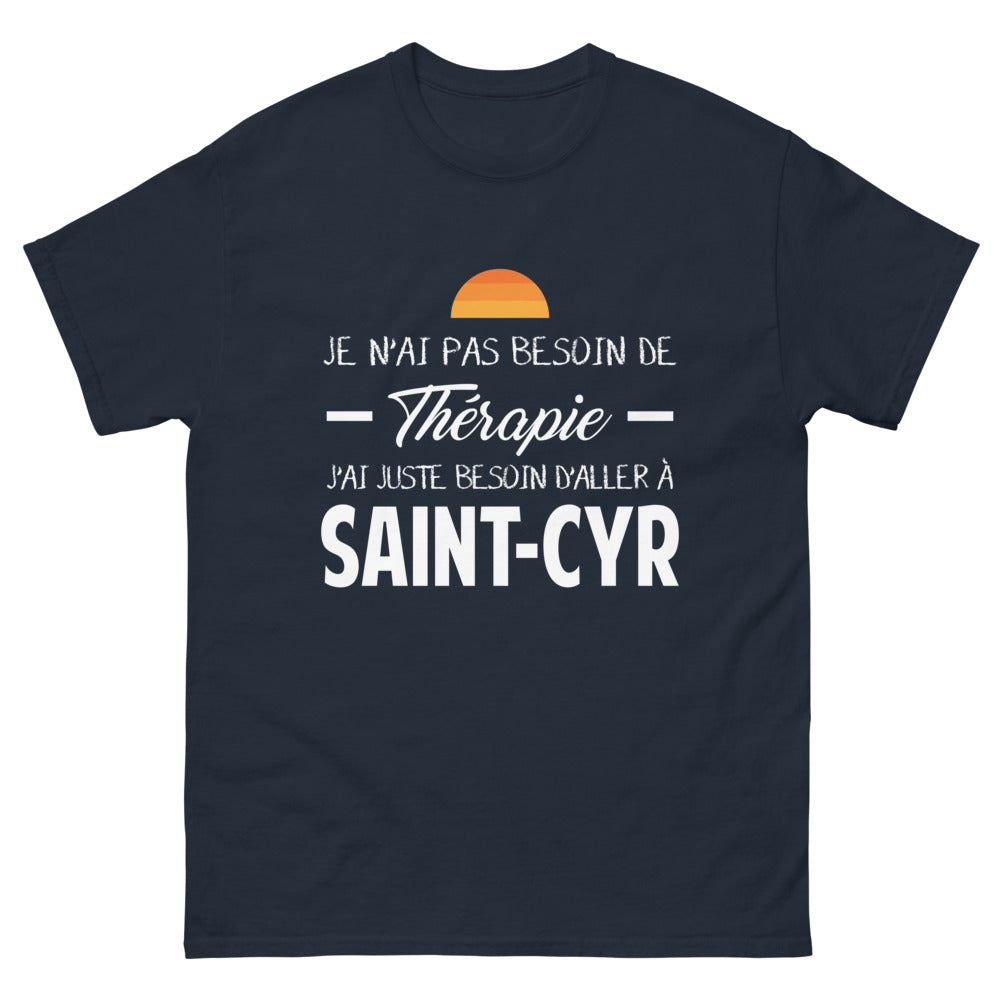 T-shirt Saint-Cyr marine - Pas besoin de thérapie, un voyage suffit