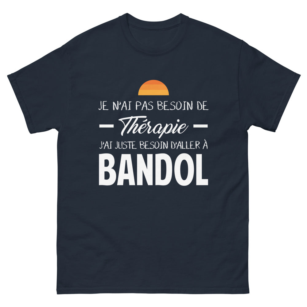 T-shirt Bandol marine - Je n'ai pas besoin de thérapie