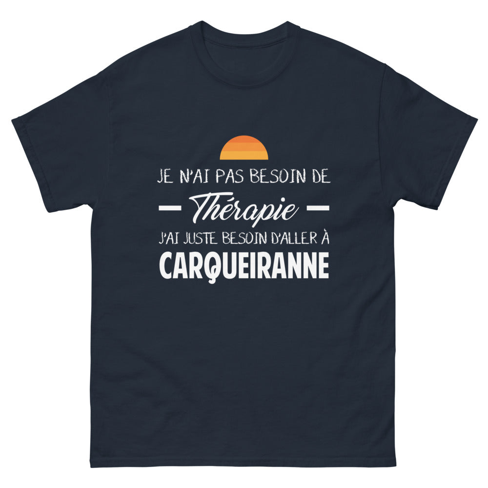 T-shirt Carqueiranne marine - Je n’ai pas besoin de thérapie