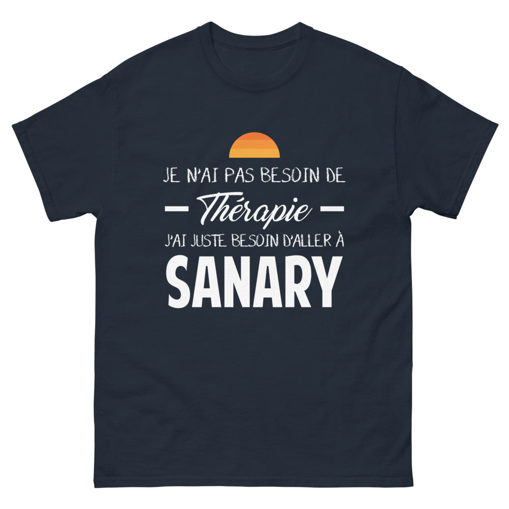 T-shirt Sanary marine - Je n'ai pas besoin de thérapie