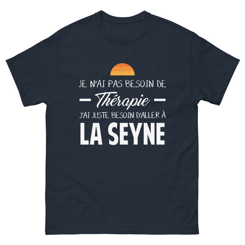 T-shirt Seyne-sur-Mer marine - Pas besoin de thérapie, juste y aller