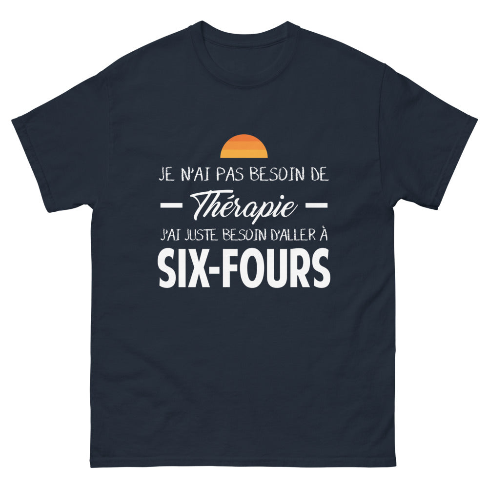 T-shirt Six-Fours marine - besoin d'évasion plutôt que thérapie