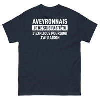 Thumbnail for T-shirt Aveyronnais marine - Je ne suis pas têtu, j'explique pourquoi j'ai raison