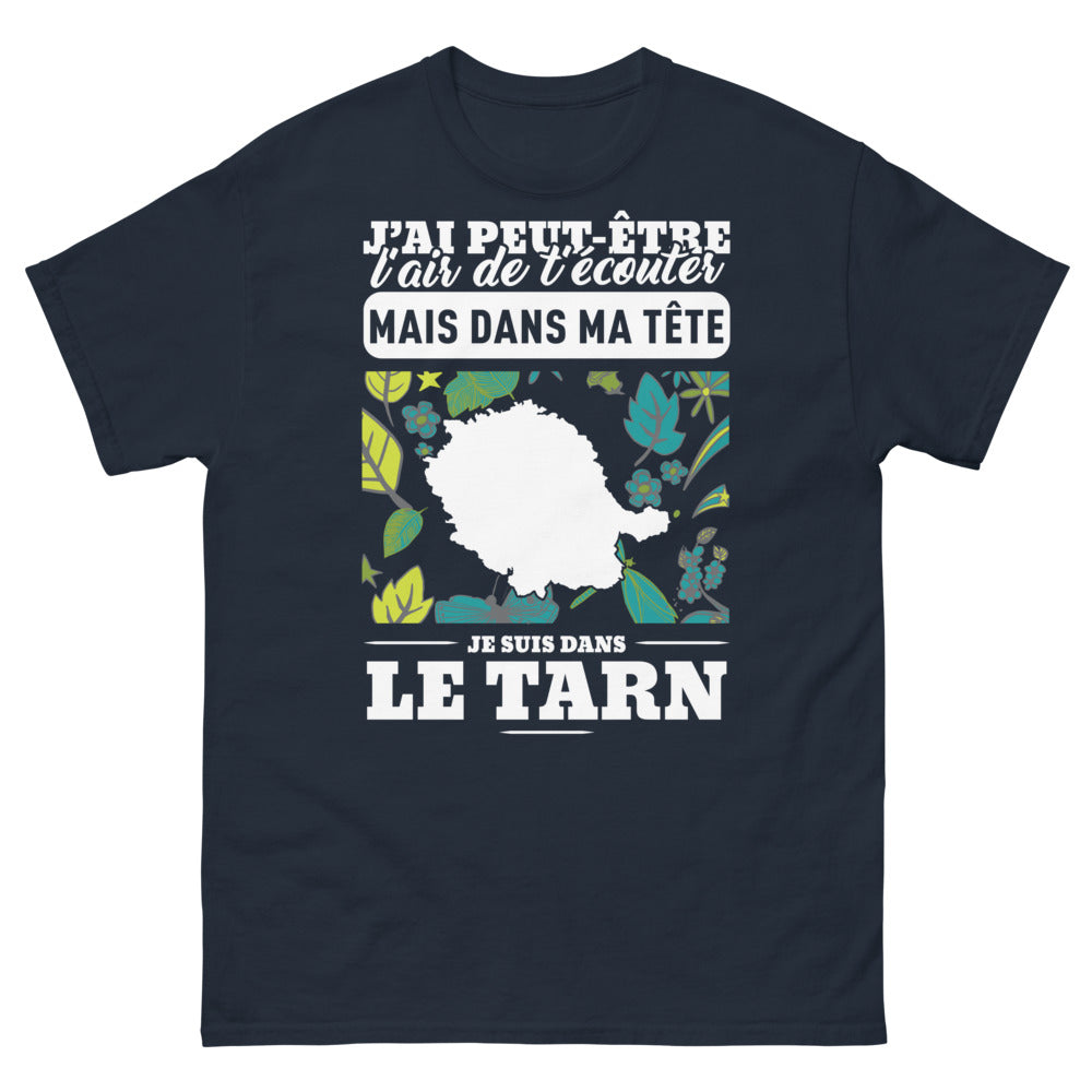T-shirt Tarn marine - J'ai peut-être l'air de t'écouter