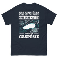 Thumbnail for T-shirt Gaspésie marine - J'ai peut-être l'air de t'écouter