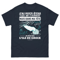 Thumbnail for T-shirt Île de Groix marine - J'ai peut-être l'air de t'écouter