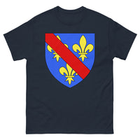 Thumbnail for T-shirt France noir dos - Azure Three Fleurs-de-lis Or a Bend Gules