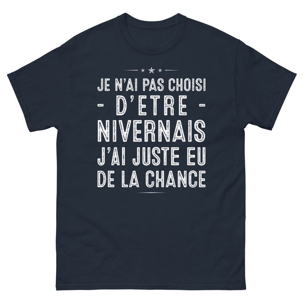 T-shirt Nièvre marine - Je n'ai pas choisi d'être Nivernais