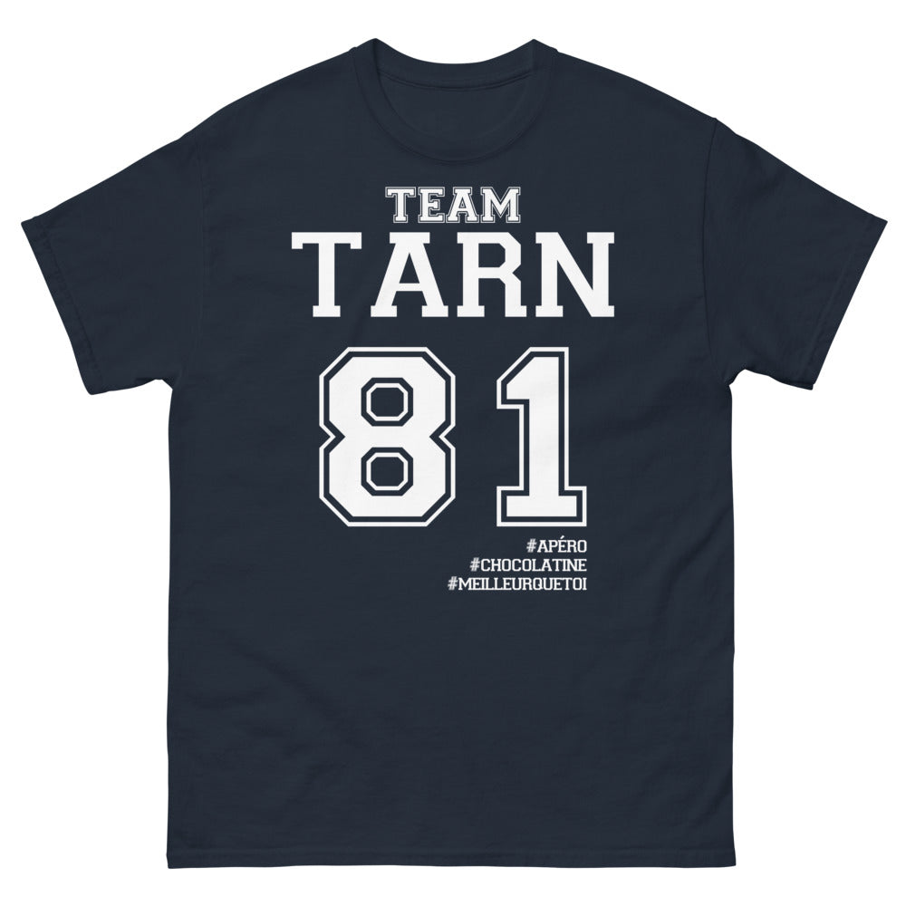 T-shirt Tarn 81 marine - Apéro et chocolatine humoristique