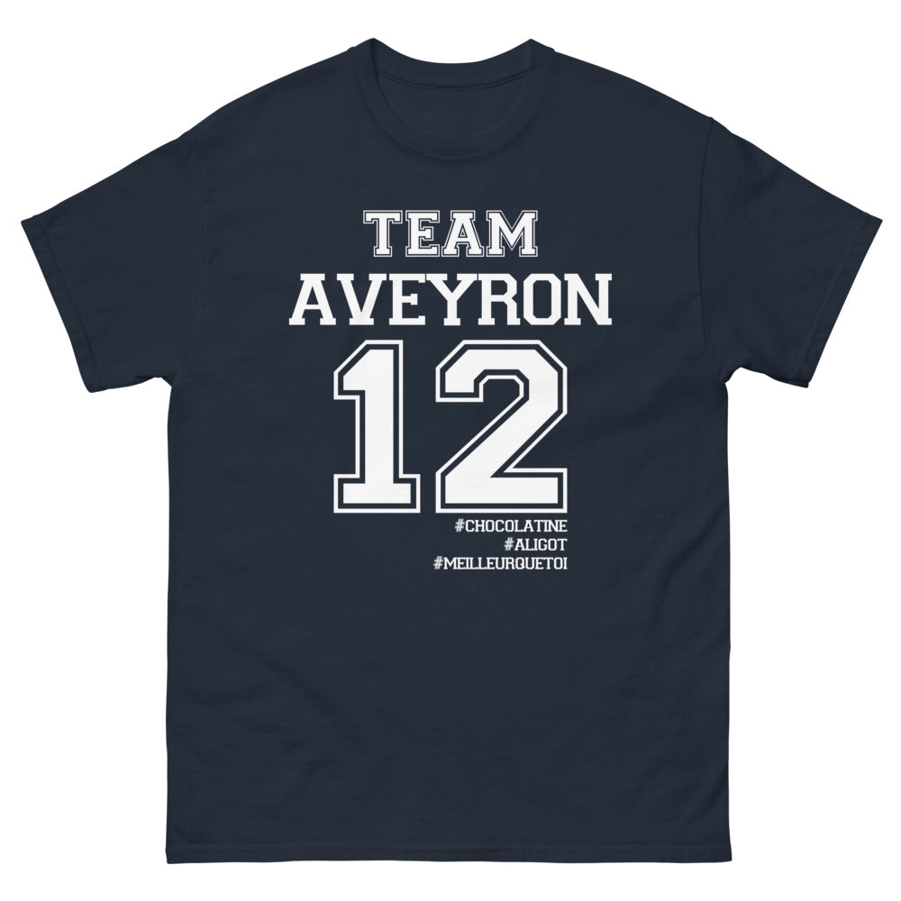 T-shirt Aveyron marine - Chocolatine et Aligot avec humour