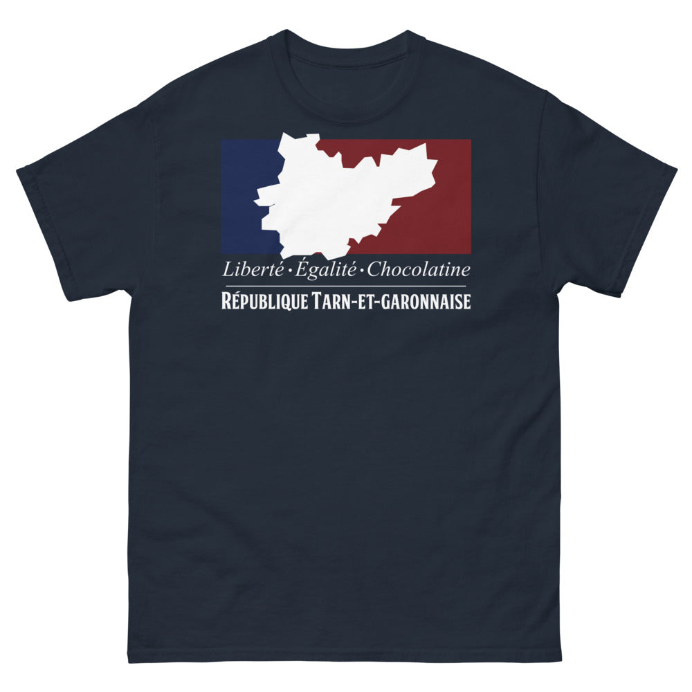 T-shirt Tarn-et-Garonne marine - Liberté Égalité Chocolatine