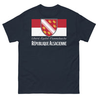 Thumbnail for T-shirt Alsace marine - Liberté, Égalité, Flammekueche