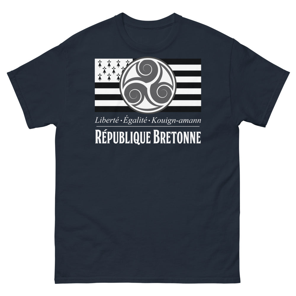 T-shirt Bretagne marine - Liberté, Égalité, Kouign-amann