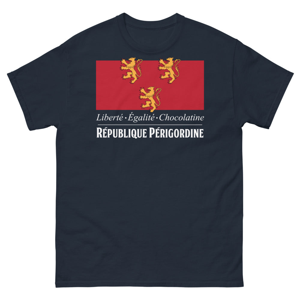 T-shirt Périgord marine - Liberté, Égalité, Chocolatine
