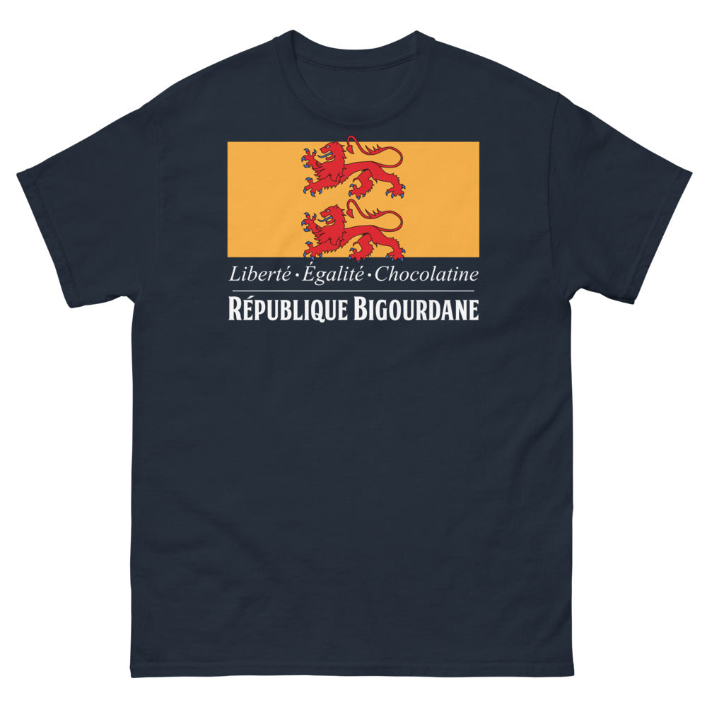 T-shirt Bigourdane marine - Liberté, Égalité, Chocolatine