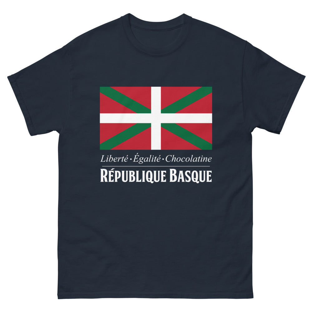T-shirt République Basque marine - Liberté, Égalité, Chocolatine