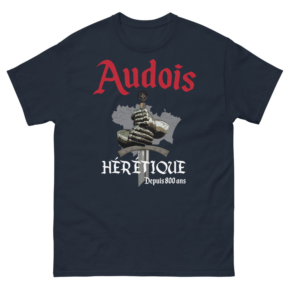 T-shirt Audois marine - Hérétique depuis 800 ans