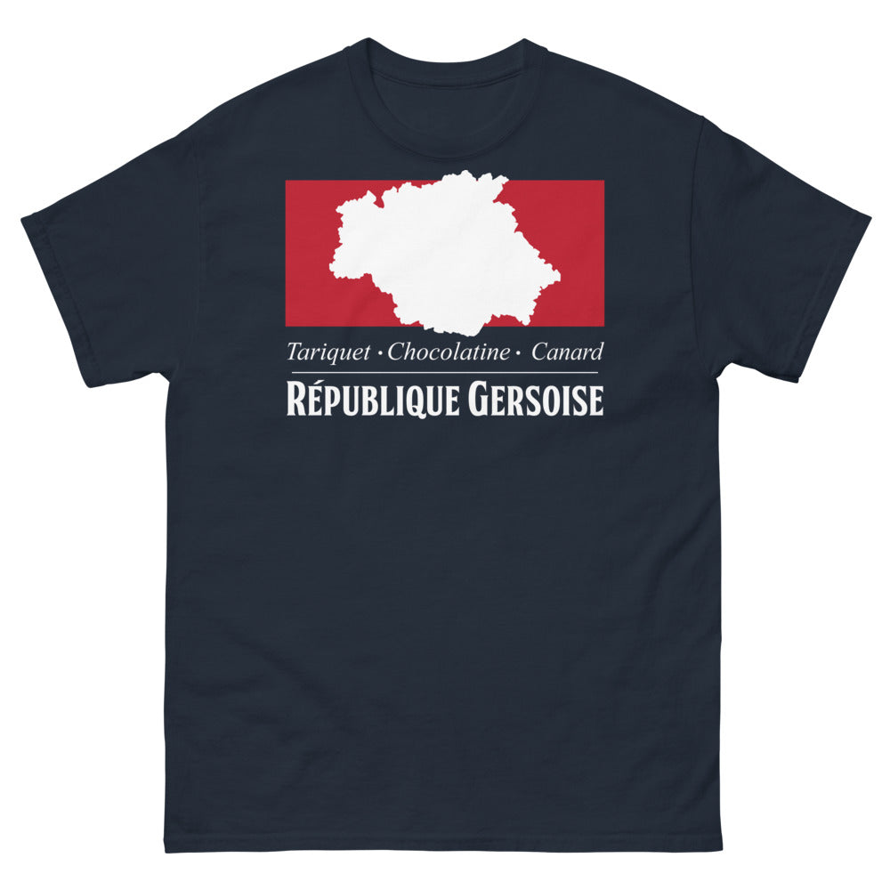T-shirt République Gersoise noir dos - Élégance Gasconne