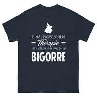 Thumbnail for T-shirt Bigorre marine - Je n'ai pas besoin de thérapie