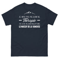 Thumbnail for T-shirt Vanoise marine - Je n'ai pas besoin de thérapie
