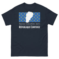 Thumbnail for T-shirt République Comtoise marine - Saucisse et Cancoillotte