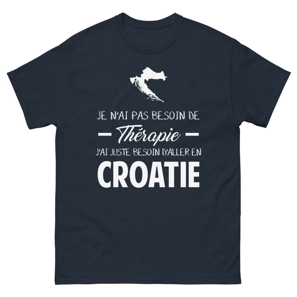 T-shirt Croatie marine - Je n'ai pas besoin de thérapie