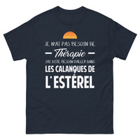 Thumbnail for T-shirt Calanques de l'Estérel marine - Pas besoin de thérapie