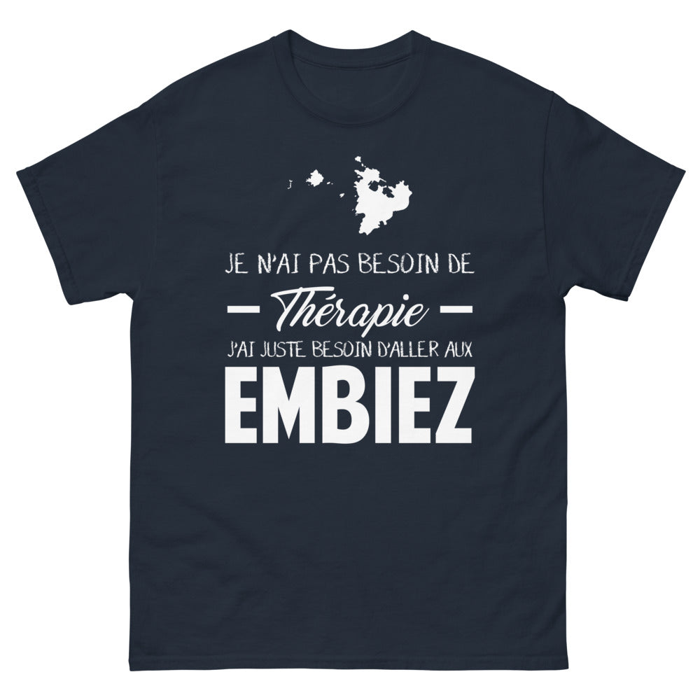T-shirt Embiez marine - Je n'ai pas besoin de thérapie