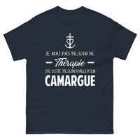 Thumbnail for T-shirt Camargue marine - Je n'ai pas besoin de thérapie