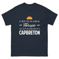 Thumbnail for T-shirt Capbreton marine - Pas besoin de thérapie, humour local