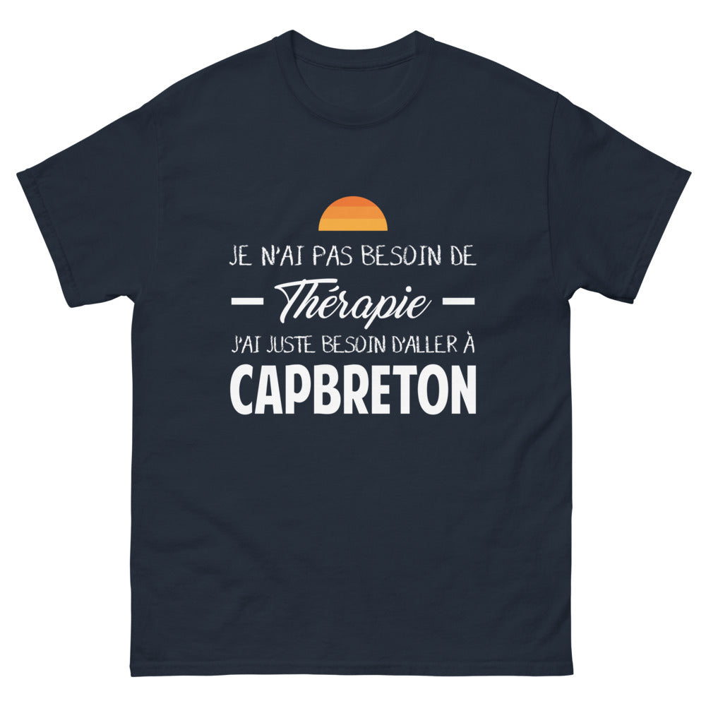 T-shirt Capbreton marine - Je n'ai pas besoin de thérapie