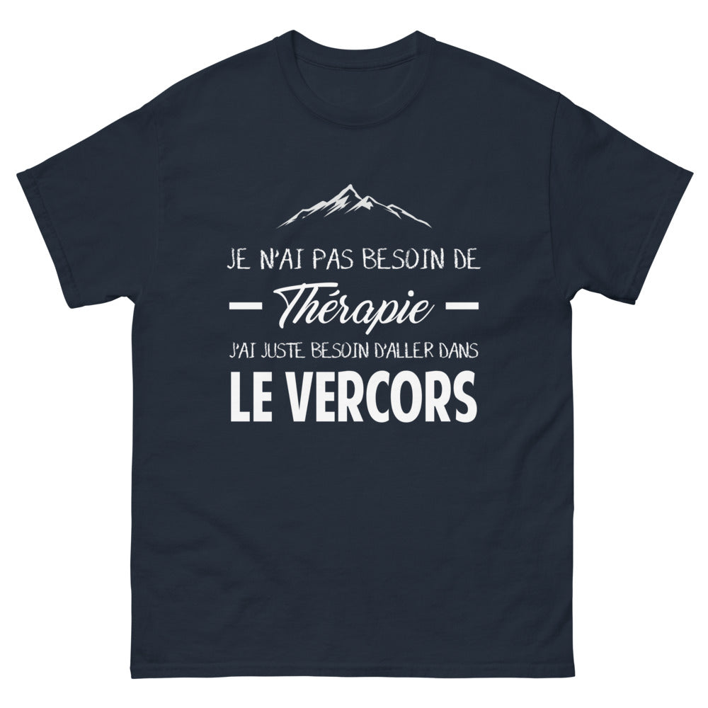 T-shirt Vercors marine - Je n'ai pas besoin de thérapie