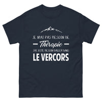 Thumbnail for T-shirt Vercors marine - Je n'ai pas besoin de thérapie