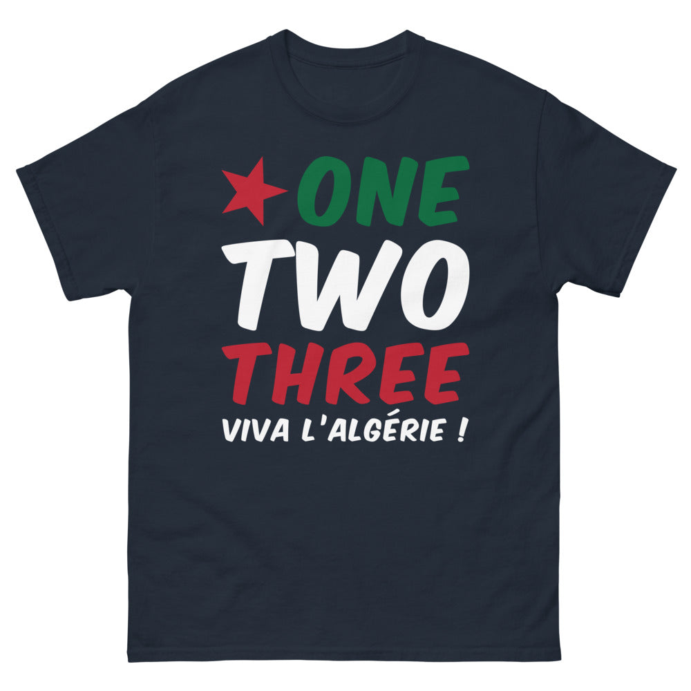 T-shirt Algérie marine - Design sombre pour afficher sa fierté