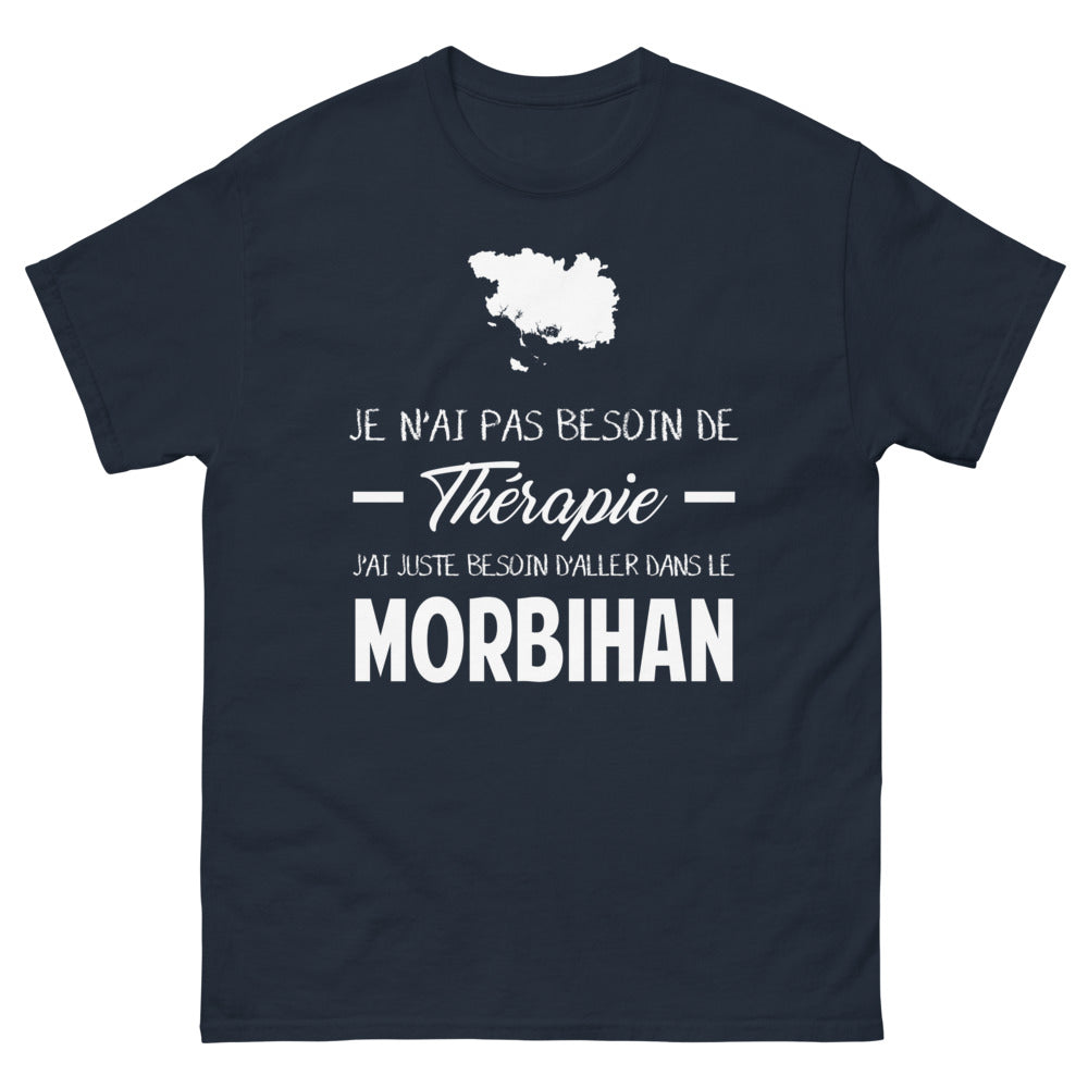 T-shirt Morbihan marine - Je n'ai pas besoin de thérapie