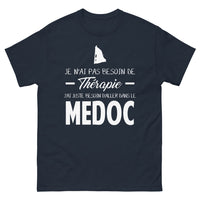 Thumbnail for T-shirt Médoc marine - Pas besoin de thérapie, juste du vin