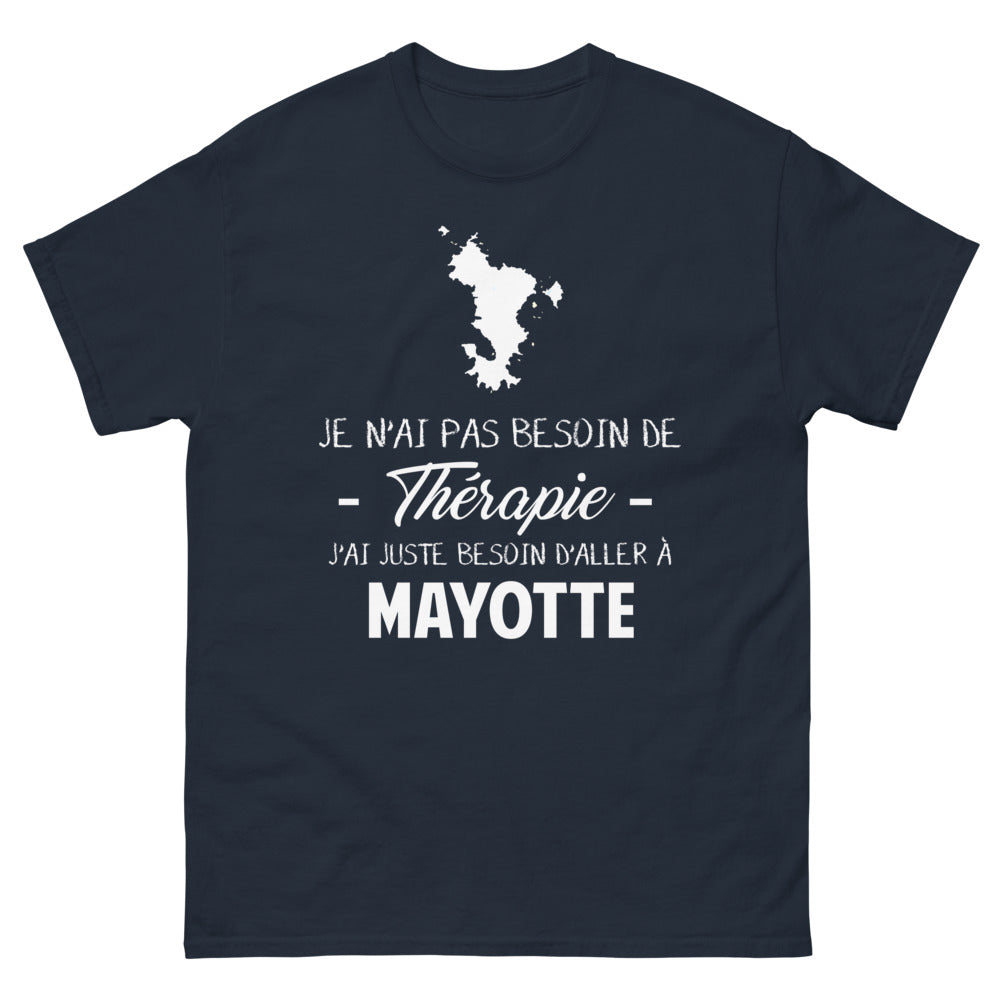 T-shirt Mayotte marine - Je n'ai pas besoin de thérapie